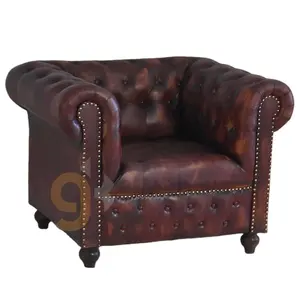 Vendita diretta in fabbrica divani da soggiorno sedie 1 posto ultimo Design comodo divano in vera pelle Set mobili per uso domestico