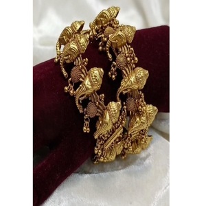 Elegant Premium Quality Brass Gold Plated <b>Bangle</b> Bracelets <b>Set</b> For Women Wedding Wear Jewelry Collection - Product Image 1