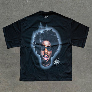 Camiseta de Manga Corta para Hombre, Estilo Hipster, Oversize, Ecológica, con Estampado de Máscara, 100% Algodón, Marca IH NOM UH NIT, Venta al Por Mayor - Product Image 5
