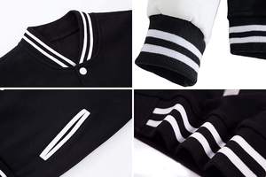 Wholesale OEM Service Men's Long Sleeve Baseball <b>Jackets</b> with Custom Logo Printing Plain Blank - Product Image 6