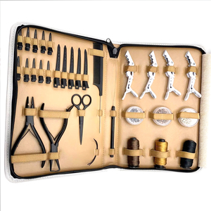 Kit complet d'outils pour extensions de cheveux avec pinces fiables, manipulation confortable et accessoires de pose utiles pour un usage professionnel - Product Image 1