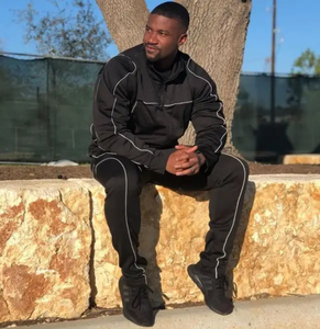 Conjunto de Chaqueta Cortavientos de Forro Polar Sólido de Invierno con Logotipo Personalizado, Pantalones Deportivos con Estampado Digital, Sudadera con Capucha y Cremallera, Conjunto de Dos Piezas, Chándal para Hombre - Product Image 4