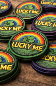 Patch brodé thermocollant Lucky Me de 2,5 pouces, 10 couleurs disponibles, de haute qualité pour le bricolage - Product Image 3