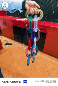 Eslabones de Cadena de Resina Epoxi Multicolor Premium, Aros Acrílicos, Adorno de Pared con Ángel, Exhibición de Sobremesa, Accesorios de Diseño de Interiores - Product Image 2