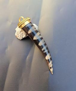 Collier pendentif en corne de buffle pour femme, couleur naturelle, collier ras du cou en forme de croissant, bijoux, nouveauté, produit en promotion - Product Image 1