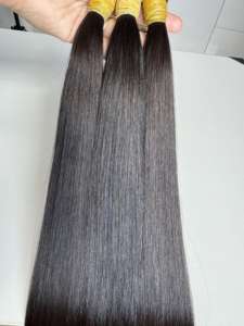 Soldes!!! Produits chauds 100% cheveux humains naturels os droits cheveux lisses de couleur naturelle au prix de gros - Product Image 4