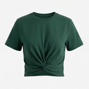 Camiseta Deportiva Corta de Algodón Personalizada, Cómoda y de Primera Calidad para Mujer, Ropa Deportiva Transpirable con Color Personalizado - Product Image 1