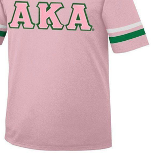 DESCUENTO Camiseta Deportiva Personalizada AKA Jersey, Color Rosa Claro, Cuello en V, Manga Corta, Ropa Deportiva Griega, Camiseta del Equipo AKA - Product Image 2