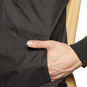 Veste coupe-vent pour homme à blocs de couleur, col montant, fermeture éclair, coupe classique, vêtement décontracté d'automne, 100% polyester - Product Image 4