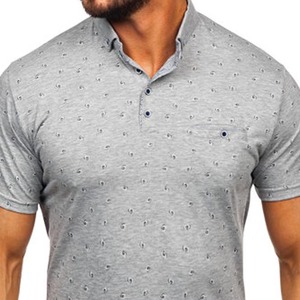 Chemises Polo de Golf, Chemises Polo pour Hommes, Tactiques, Séchage Rapide, Chemises Polo pour Hommes, Anti-Transpiration, Multifonctionnelles, Col Rond, Fitness Gris - Product Image 2