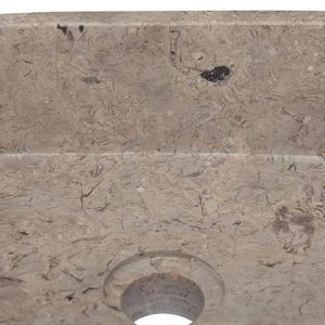 Fregadero de mármol gris 11,8 "x 11,8" x 5,1 "Lavabos elegantes - Product Image 5