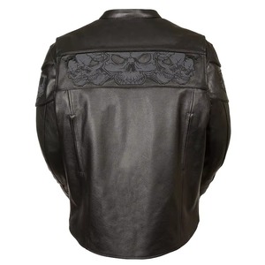 Nouvelle Veste Moto Unisexe Hiver Décontractée en Cuir Véritable et Toile, Matelassée avec Logo Frontal, Collection 2026 - Product Image 5