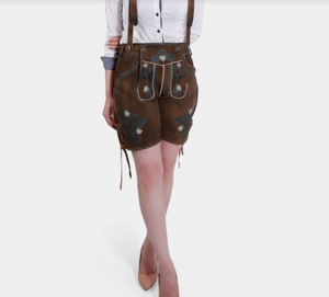 ชุดเลเดอร์โฮเซินสำหรับผู้หญิงสำหรับเทศกาลอ็อกโทเบอร์เฟสต์พร้อมโลโก้สั่งทำพิเศษ – ชุดบาวาเรียนคุณภาพสูง - Product Image 5