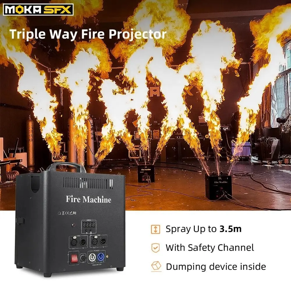 NEW Triple-Way Flame Thrower stage effects flame machine for dj concert events