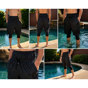 Shorts Bermuda Homme 2026 Awrah Couleur Unie Écologique Séchage Rapide avec Cordon de Serrage Taille Mi-Haute Décontracté Sport - Product Image 5