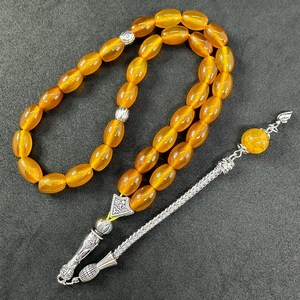 ลูกประคำมุสลิมแท้ ทำมือ ลูกปัดเรซิ่นรักษ์โลก พร้อมสีที่ปรับแต่งได้ สำหรับการสวดมนต์ประจำวัน งานฝีมือเหนือกาลเวลา วาดลายด้วยมือ - Product Image 6