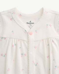 Body de Bebé de Manga Larga con Estampado Floral y Broches de Jacquard de Algodón para Niña Recién Nacida, ODM Vietnam - Product Image 3