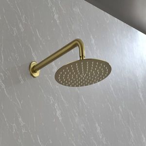 Wall Mounted 10\" Stainless Steel Rain Shower <b>Head</b> Set Classic <b>Style</b> High Pressure Handheld Shower System for Bathrooms - Product Image 2