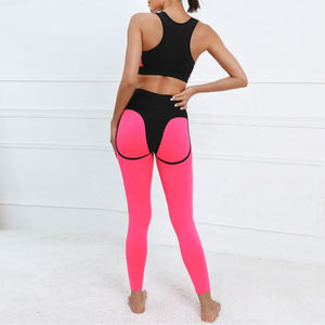 Pantalones de yoga para mujer con logo personalizado, elásticos y acanalados, ropa deportiva transpirable de talla grande, conjuntos de talla grande para mujer de Pakistán - Product Image 2