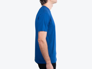 Camiseta For Level Apparel Style, 100% Algodón Peinado Anillado, Manga Corta, Cuello Redondo, Estampado Frontal, Transpirable, para Hombre, Color Azul Marino - Product Image 3