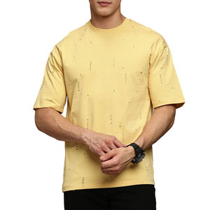T-shirt en coton lourd pour homme, style vintage, coupe décontractée, fabricant en gros, OEM ODM - Product Image 1
