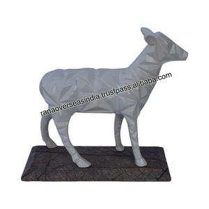 Metal <b>Animal</b> Figurine <b>Abstract</b> Geometric <b>Animal</b> Sculpture on Base for Home Decor Living Room Bedroom Table Shelf Cabinet - Product Image 3