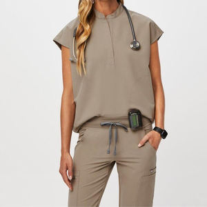 Tenues d'infirmières sans manches, ensembles de blouses médicales personnalisées, uniformes d'hôpital, blouses d'infirmières médicales en gros - Product Image 1