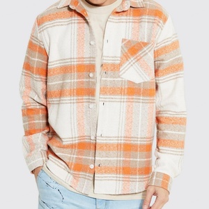 Custom Hot Selling Mens Top Plaid <b>Overshirt</b> Comfortable Casual Shirt Man - Product Image 6