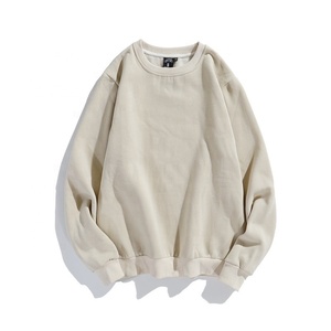 Custom Made OEM Men's Homme Thick Plain Svitcemizo Sweatshirts Unisex 10 Oz Fleece Genser Unisex Wide Crewneck Blank Pullover - Product Image 4