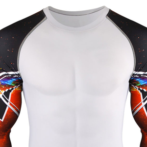 Unisex Long Sleeve Rash Guard Quick Dry Breathable <b>Compression</b> <b>Shirt</b> Custom Logo MMA BJJ Fitness Training Top Spandex/Polyester - Product Image 6