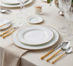Ensemble de couverts élégants avec tête argentée et manche fin doré, vaisselle élégante pour les dîners, les mariages, les fêtes, les essentiels de la table de cuisine - Product Image 3