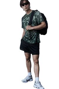 เสื้อยืดคอกลมแขนครึ่งแขนระบายสำหรับผู้ชายคอลเลกชั่นผ้าระบายอากาศได้ดีโลโก้ตามสั่ง - Product Image 3