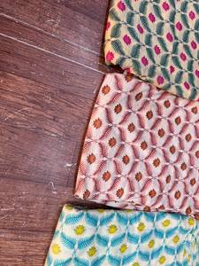 Sac cosmétique imprimé à motifs floraux multicolores en tissu de coton, grand format, style bohème, pour couture, pochette cadeau, sac fourre-tout - Product Image 2