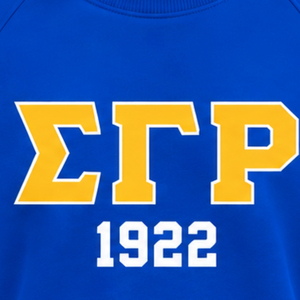 Sudadera con estampado de letras griegas para mujer de Sigma Gamma Rho, sudadera personalizada de forro polar con cuello redondo, ropa informal de moda universitaria - Product Image 5
