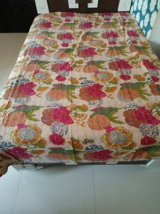 Cubrecama Floral con Estampado de Pájaros, Estilo Bohemio, Moderno, para Todas las Estaciones, de Mezclilla Estampada, con Relleno de Algodón Hecho a Mano, para Uso Doméstico - Product Image 5