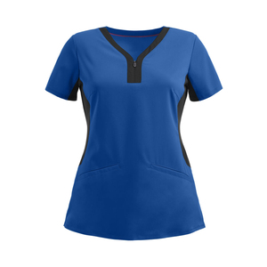 Women's V-Neck Workwear Medical Uniform & Nursing Wear 4-Way Stretch Hospital Scrub Cotton Polyester Scrub Uniform - Product Image 2