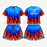 Ensemble d'uniformes de basketball personnalisés pour hommes – Maillot sans manches et short imprimés flamme papillon, en maille respirante, sublimation, tenue d'équipe
