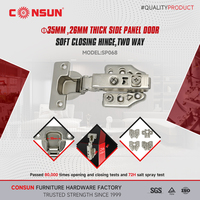 Consun Herrajes Muebles - Charnières à fermeture automatique pour meubles de 35 mm - Quincaillerie pour armoires de cuisine - Charnières hydrauliques à fermeture douce pour meubles