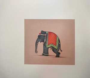 Peinture d'éléphant artisanale sur toile, style d'art indien traditionnel, décoration murale, objet de collection fait main pour la maison et le bureau - Product Image 6
