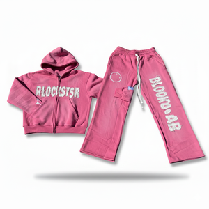 High Quality Customized logo Sweatpants and Hoodie Set Track Suits Trousers Two Piece Set Jogger Tracksuit for Men and women - Product Image 4