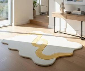 Alfombras y Tapetes de Lana de Nueva Zelanda, Diseño Moderno Abstracto, Hechos a Mano, de Pelo Largo, Ecológicos - Product Image 5