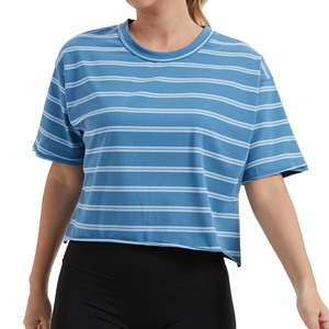 Camisetas Personalizadas con Logotipo para Mujer, Cuello Redondo, 50% Poliéster, 50% Algodón, Transpirables, Estilo Urbano, para Gimnasio y Fitness - Product Image 1