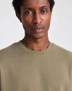 T-shirt à manches courtes et col rond personnalisé pour hommes, épaules tombantes, longueur régulière, respirant et impression numérique - Product Image 3