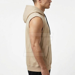 Outdoor <b>Men</b> Sleeveless <b>Hoodies</b> Lightweight Hooded Pullover Custom Fitness Training <b>Running</b> Workout Casual Sports Apparel - Product Image 5