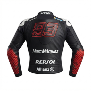 Men’s Cowhide Leather <b>Racing</b> <b>Jacket</b>/Chaqueta MotoCP Style CE Level 2 Armor Motorcycle Track Riding Protective Gear CE - Product Image 2