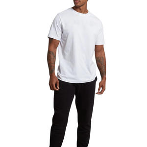 Camiseta Blanca Lisa Personalizada para Hombre, Logotipo Personalizado, Algodón, Gimnasio, Fitness, Entrenamiento, Manga Corta, Informal, Básica, OEM, Ropa al por Mayor - Product Image 1