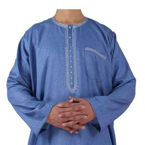 OEM Service Breathable <b>Men</b> Jubbah Thobes New Style Islamic Clothing Arabic Style <b>Men's</b> Jubba <b>Thobe</b> - Product Image 3