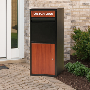 Hộp thư bưu kiện tự đứng, an toàn, dung tích lớn, chất liệu gỗ kim loại, có khóa - Product Image 2