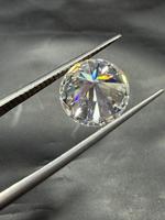 Gema de Moissanita con Corte Brillante para Joyería, Efecto de Juego de Color, Piedra Suelta Creada en Laboratorio, Color Blanco D, Claridad VVS, 7-8mm