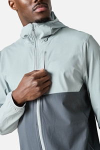 Wholesale Grey <b>Men</b>’s Windbreaker Set Lightweight Quick Dry Waterproof <b>Men's</b> Running <b>Jacket</b> & Shorts Set <b>Summer</b> Tracksuit set - Product Image 5